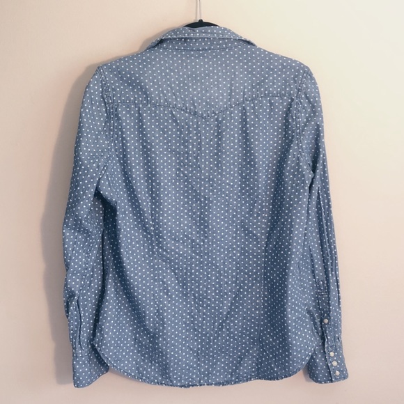 🎉 HP 🎉 Levi’s | Denim Button Up + White Dots - Picture 5 of 6